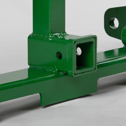 Titan Attachments Standard Series Global Euro Hay Frame with 39" Hay Spear and Stabilizers, Fits John Deere Style Tractors, Hay Spear Sleeves Included, 2" Receiver Hitch, Rated 4,000 LB