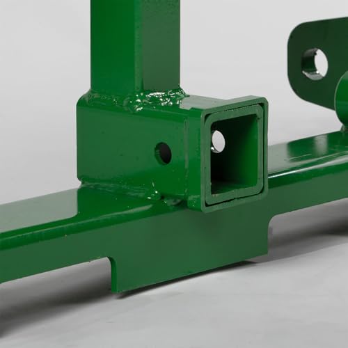 Titan Attachments Standard Series Global Euro Hay Frame with 43" Hay Spear and Stabilizers, Fits John Deere Style Tractors, Hay Spear Sleeves Included, 2" Receiver Hitch, Rated 4,000 LB