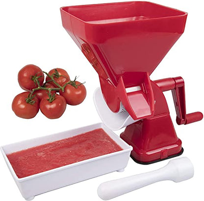 Tomato Strainer, Easily Juices w No Peeling Deseeding or Coring Necessary