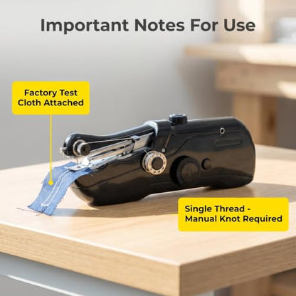 Upgrade Handheld Sewing Machine for Adult Beginners,Black