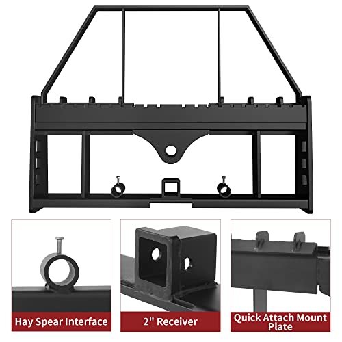 YITAMOTOR 4000lbs 45" Skid Steer Pallet Fork Frame Attachment - size: 45" Frame