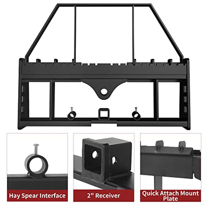 YITAMOTOR 2500 lbs Skid Steer Pallet Fork Attachment, 45" Pallet Fork Frame with 42" Fork Blades for Loaders Tractors Quick Tach Mount
