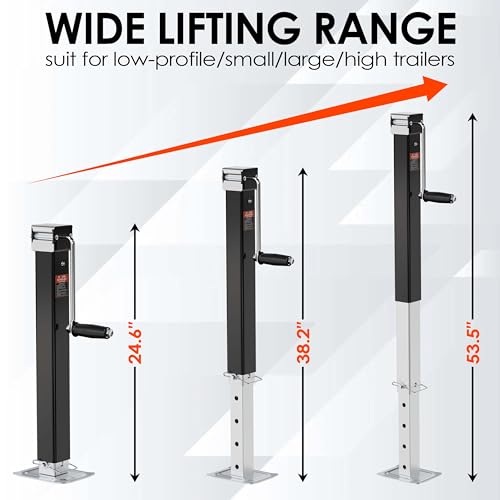 YOMILINK 8000 lbs Heavy Duty Trailer Jack, Weld on Square Jack