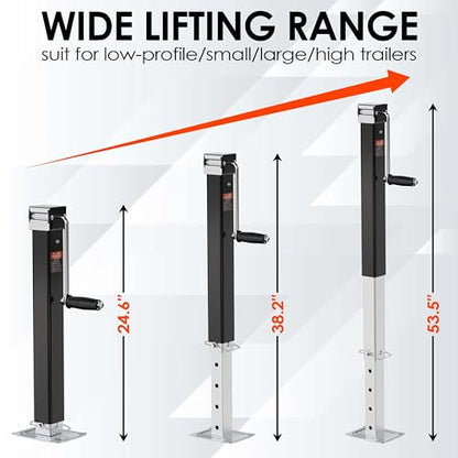 YOMILINK 8000 lbs Heavy Duty Trailer Jack, Weld on Square Jack