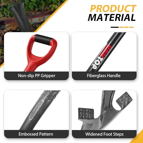 Drain Spade Garden Digging Shovel Root Saw Spades for Digging, 44 inches - style: Contemporary