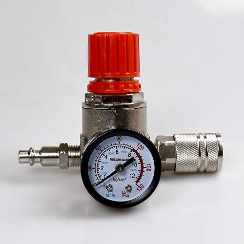 Air compressor pressure regulator 1/4" mini pressure gauge