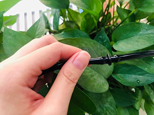 1/4" Barbed Coupling Fittings for Garden System,100-Pack - size: 1/4" Drip Straight Connectors