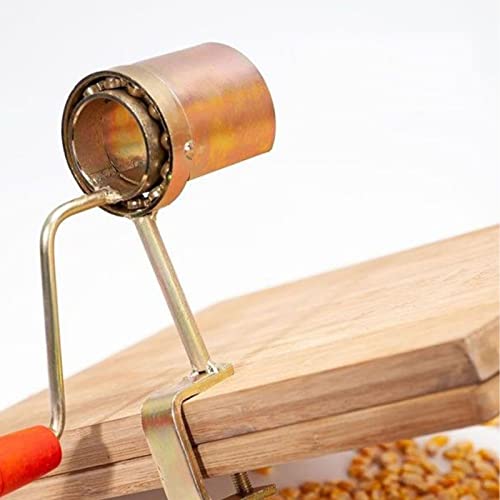 Hand Crank Corn Sheller Manual Operation with Wood Handle for Farm Homesteaders Dry Corn Cob Stripper Tool Removes Kernels 10 Ears per Minute Efficient Processing