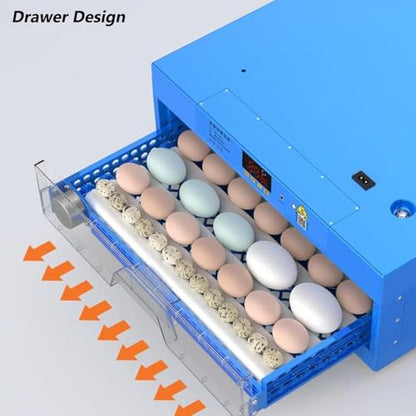 Automatic Eggs Incubator, Large Incubators for Hatching Eggs | Automatic Egg Turning & Temperature Control, Poultry Hatcher Machine for Chicken Duck Goose Quail Bird (128 Eggs) - size: 128 Eggs