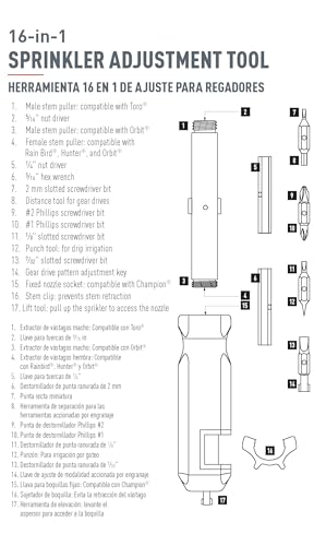 Orbit 26099D 16-in-1 Sprinkler Tool