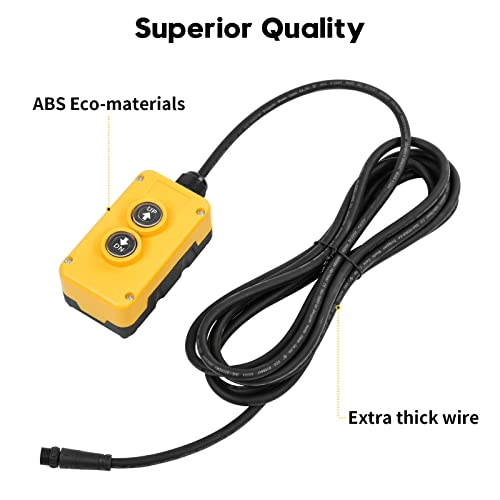 Dump Trailer Remote Control Switch, Briidea 4 Wire 12V Double Acting Hydraulic Pump Power Supply Unit Remote Controller Truck Lift Gate Tipper Hoist
