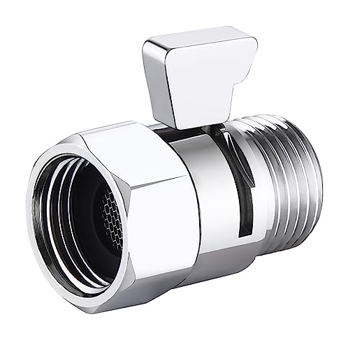 Shower Head Brass shut off Valve,Water Flow Control Valve for shower head,Water Pressure Regulator G1/2，Chrome