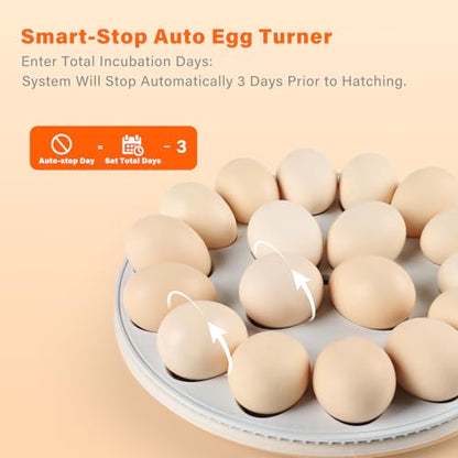 Egg Incubator for Hatching Eggs: Automatic Turner ±1°F Temperature