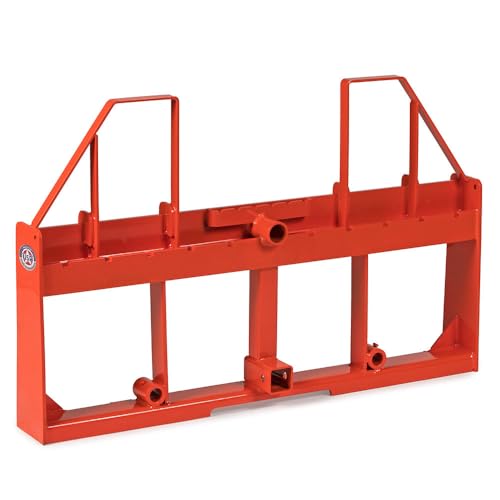 Titan Attachments USA Made Standard Series Step-Through Pallet Fork Frame, Orange Finish, SSQA Compatible, Rated 4,000 LB, Fits Class 2 Pallet Fork Blades, Conus 1 Hay Spear & Stabilizer Spears - color: Orange, size: Frame Only