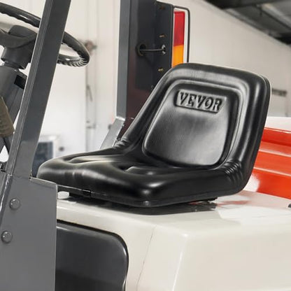 VEVOR Universal Tractor Seat, Lawn Mower Seat with Micro Switch, Black - style: One piece style