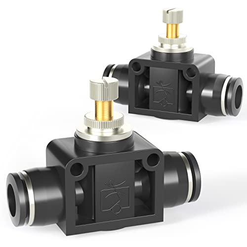 TAILONZ 8mm SCF-8 Flow Control Valve 5pcs - size: 8mm/Black/5PCS