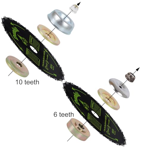 Dunhil Brush Cutter Blade for Weed Eater, Cutter, Trimmer with 2 Set Adapter Kits (2 Pack 7 inch) - size: 2 Pack 7 inch