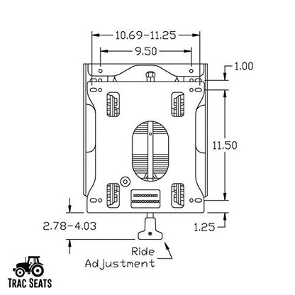 TRAC SEATS MADE IN THE USA Seat Suspension Kit For Snapper Pro Ferris Cub Cadet Big Dog Yazoo Grasshopper Scag Stihl RZ Walker Ariens Simplicity Country Clipper Zero Turn Mower -