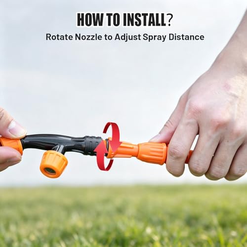 SideKing 14mm Sprayer Nozzle Tips for Battery Powered Sprayer, 5 Adjustable Replacement Nozzle Tips with Leak-Proof O-Rings, Agricultural Backpack Sprayer Accessories