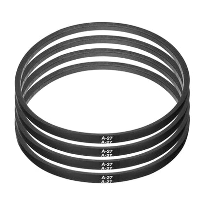 uxcell 4pcs A27 or 4L290 Classic Wrapped Rubber V-Belt, 27"(686mm) Inside Circumference, A Profile V Belt - size: A27