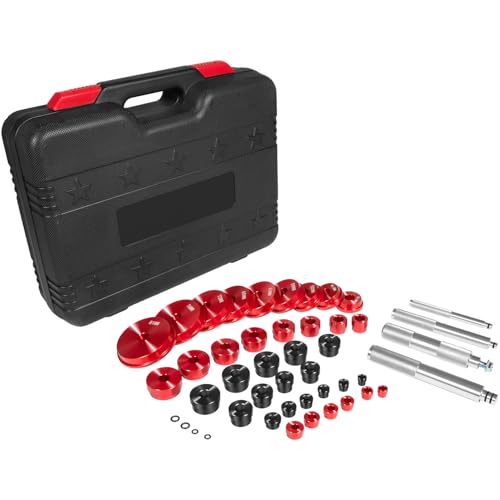 Bonbo Bearing Press Kit, 43 pcs Bearing Race and Seal Driver Set with Adapters and Handles, Seal Driver Installer Kit for Bearing Installation, Black Case