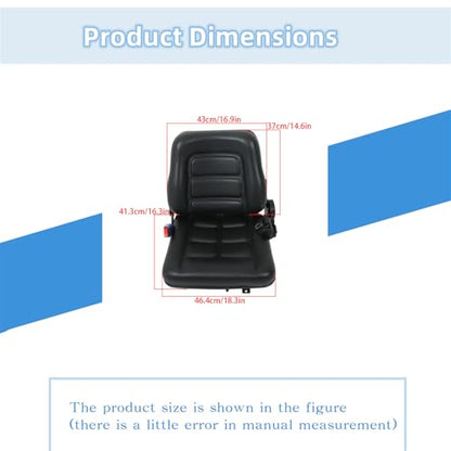 WFLNHB Universal Adjustable Folding Forklift Truck Seat, Excavators