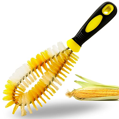 Corn Silk Brush Remover Corn Silk Remover Brush Silking Silker Remove Fruit and Vegetable Cleaning with Handle for Carrots, Potatoes