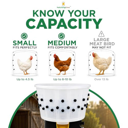 Hatching Time Portable Chicken Plucker Machine, 20" ABS Drum, 1-2 Chicken - size: 1–2 Chicken