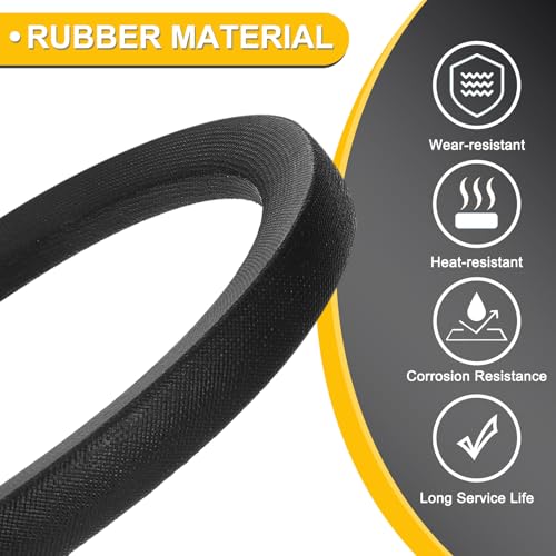 uxcell C105 Drive V-Belt 2667mm Inner Girth 22mm Width 14mm Height Rubber for Power Transmission - size: C105