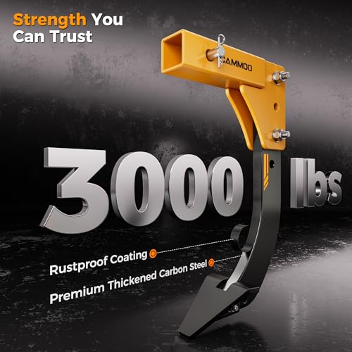 CAMMOO Hitch Mounted Trencher Ripper, Yellow - color: Yellow