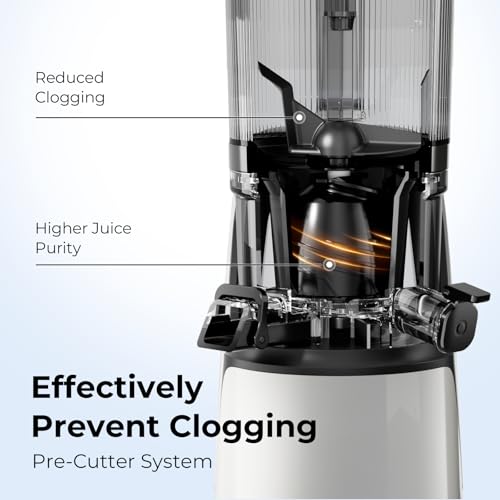 EanOruus Juicer Machines, 3-in-1 Cold Press Juicer, Bright White - color: Bright White