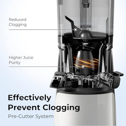 EanOruus Juicer Machines, 3-in-1 Cold Press Juicer, Bright White - color: Bright White