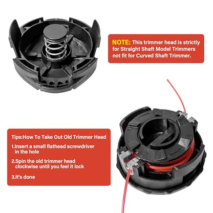 VIABRICO Trimmer Head Compatible for Echo Speed Feed 400 Bump SRM-225 SRM-210 SRM-230 Pas225 Pas210 Pas211 Weed Eater Head Replacement (2Pack) - size: 2 Pack