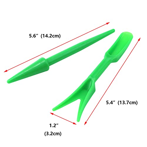Antrader Mini Garden Hand Succulent Transplanting Tools,Set of 6,Green