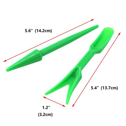 Antrader Mini Garden Hand Succulent Transplanting Tools,Set of 6,Green