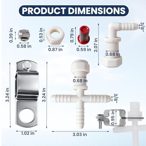 Spray Boom Repair Kit with 8001-VS Tips and 1" Square Clamps, 1 Set