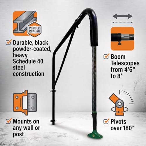 FarmTek Double Tuf Industrial Sprayer Boom - 4'6" to 8' Adjustable Reach