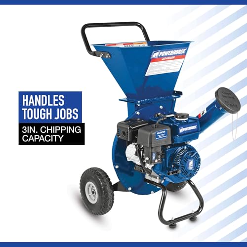 Powerhorse 3-in-1 Wood Chipper/Shredder, 3in. Chipping Capacity