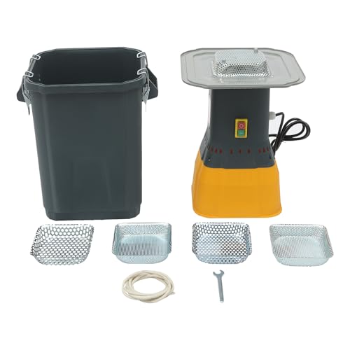 Electric Corn Grinder Mill 110V 1000W 19000RPM Automatic Agricultural Feed Grain Mill, 661lbs/H Dust-free Dry Cereals Wheat Grinder Flour Mill with 5 Sieves, 7.93Gal Detachable Bucket - size: 1000W, 5 Sieves, w/ 30L(7.93Gal)Bucket