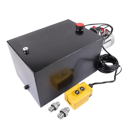 20 Quart Double Acting Hydraulic Power Unit 12V 3200 PSI - color: Double Acting, size: 20 Quart