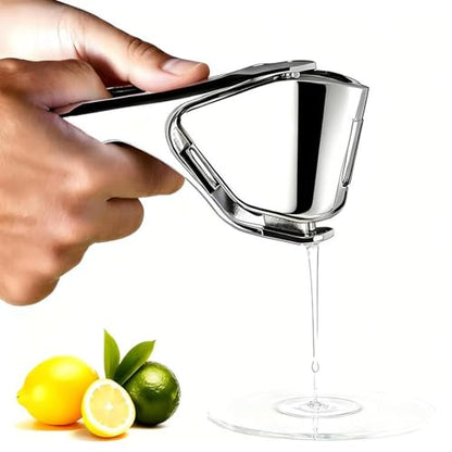 Lemon Squeezer, Stainless Steel Manual Citrus Squeezer, Silver - color: Silver