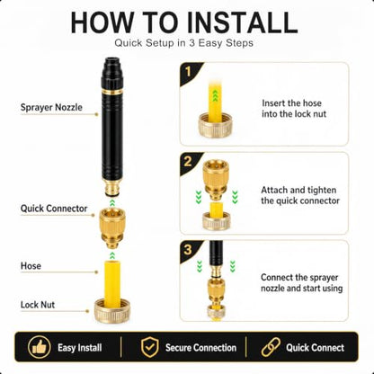 High Pressure Hose Nozzle Sprayer, Car Wash Water Gun with Booster Nozzle - color: Pacifier Interface A