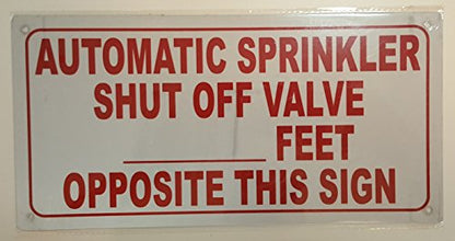 Automatic Sprinkler Shut Off Valve Sign (Reflective, Aluminium 6X12)