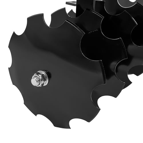 WUTIST 34" Disc Harrow Plow Attachment W/ 8 X Disc Blades Compatible with Tractor Sleeve Hitch Snugly Fits Any Tractor Sleeve Hitch Tow Behind Sleeve Hitch Disc Cultivator