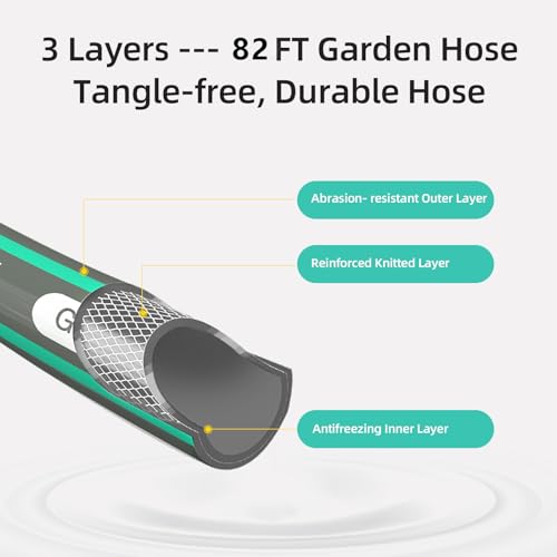 Automatic Retractable Garden Hose Reel 1/2" x 82 ft, 180° Wall Mounted