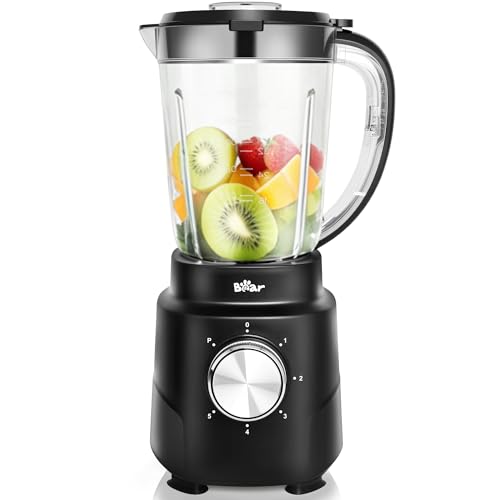 Bear 800W 6-Speed Blender, BPA-Free Smoothie Blender for Kitchen - style: 800W/6-Speed/50oz