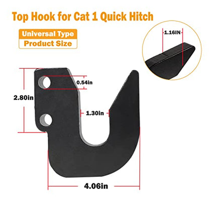 E-cowlboy Top Hook for Cat 1 Quick Hitch，Fit for Harbor Freight