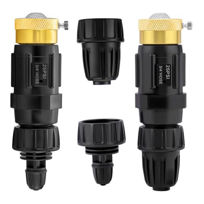 Drip Irrigation Faucet Adapter, 25 PSI, 1/2 and 1/4 in, 2-Pack - color: 2-Pack Kit