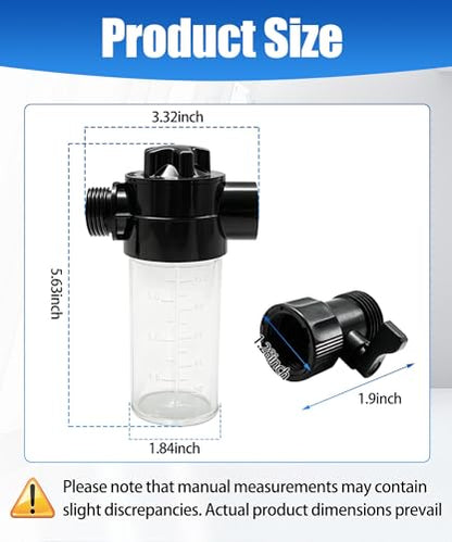 2pcs 4oz Fertilizer Injector Bottle with Valve and Hose Adapter - color: 2pcs