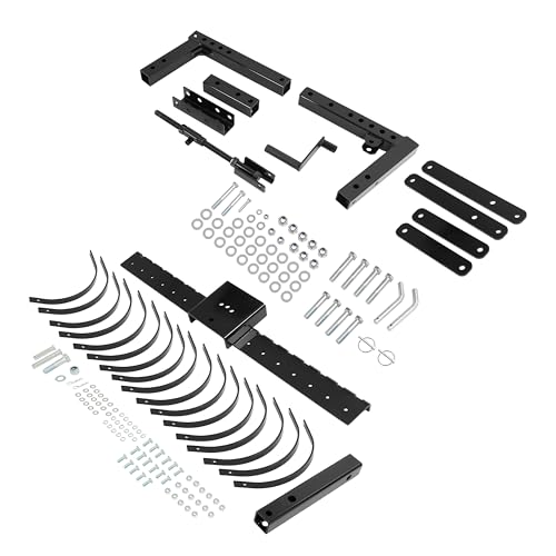 WUTIST 48" Tow Behind Landscape Rake and Hitch Compatible with UTV Tractor